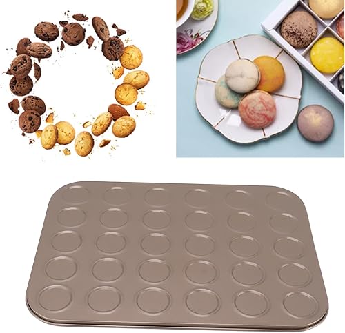 Miniatura 2 de TOPINCN Molde superior para muffins, acero al carbono, calefacción uniforme, revestimiento antiadherente, multifuncional para hornear (30 agujeros)