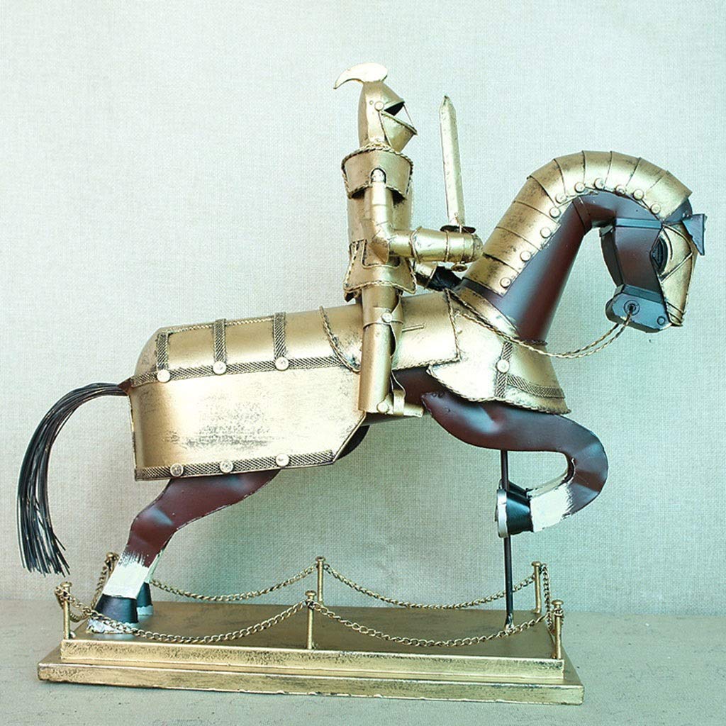 ビンテージ　騎士　金属　ヨーロッパ　置物　インテリア　工芸品　美術品　A3020 Amazon.co.jp: 騎士像モデル、ヨーロッパの中世の鎧金属騎士衣装