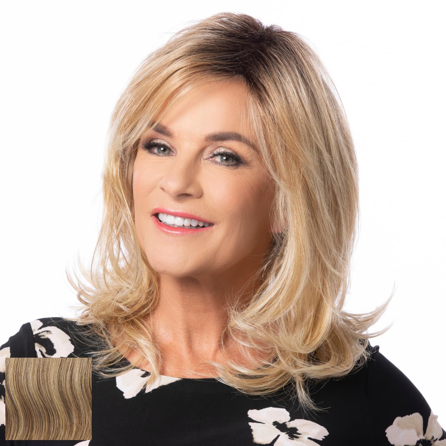 Toni Brattin Ravishing Wig - Shoulder-Length Cut with Softly Waved Cascading Layers - Heat-Friendly Synthetic Fibers Look & Feel like Natural Hair - Adjustable & Comfortable (Black, Plus)