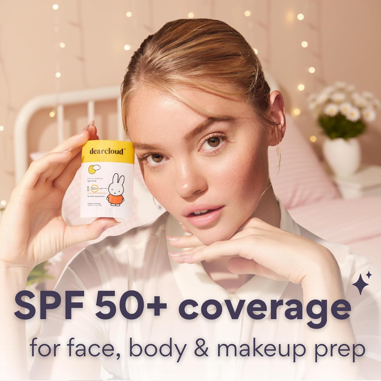 Miffy Sunny Defense Sun Stick SPF 50+ PA++++ – Korean Sunscreen for Face & Travel Size (.77 oz) - Image 4