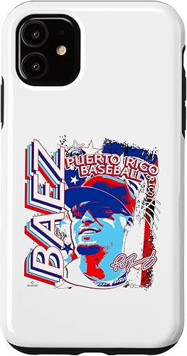 Funda para iPhone 11 Javier Baez International Baseball Puerto Rico MLBPA