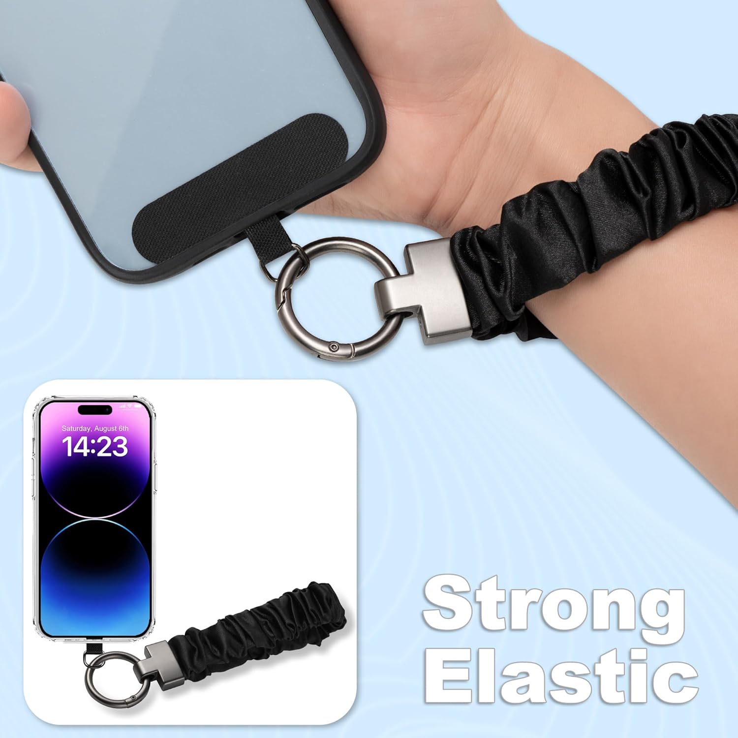 リストレットキーチェーン 車のキー用ストレッチキーチェーンブレスレット かわいいキーストラップ 電話テザー付き レディース メンズ  Amazon.co.jp: boderier シリコンブレスレット キーチェーン リストレット バングル キーリング ポータブル 家 車 キー  リングホルダー ...