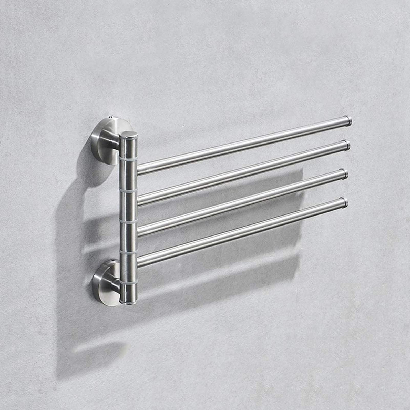 GLETSF Universal Towel Rack Bathroom, Wall Mounted Towel Rack Stainless Steel Bathroom Rack Swivel Towel Bar Bracket With 2 Swivel Rods, Swinging Towel Rack For Kitchen, Bathroo