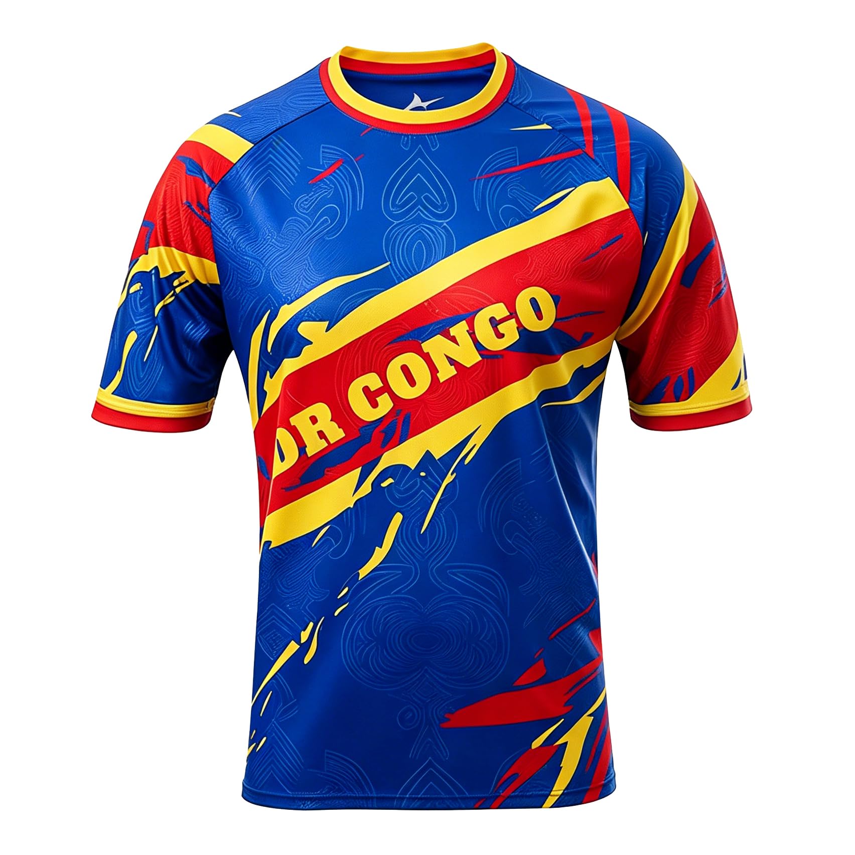 2026 Football Cup T Shirts Soccer Fans 48 National Teams Sport Casual National Flag Printing Short Sleeve Mens Womens Training Stretch Breathable Quick Dry Tee Shirt Congo XL — image 1