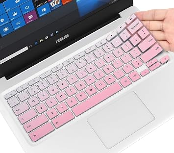 CaseBuy Keyboard Cover for ASUS Chromebook Flip C433 C433TA C434 2 in 1 14" Laptop, ASUS Chromebook C302CA/C403/C423NA/C425TA/C434TA-DH342T DSM4T DS384T C523NA - Ombre Pink