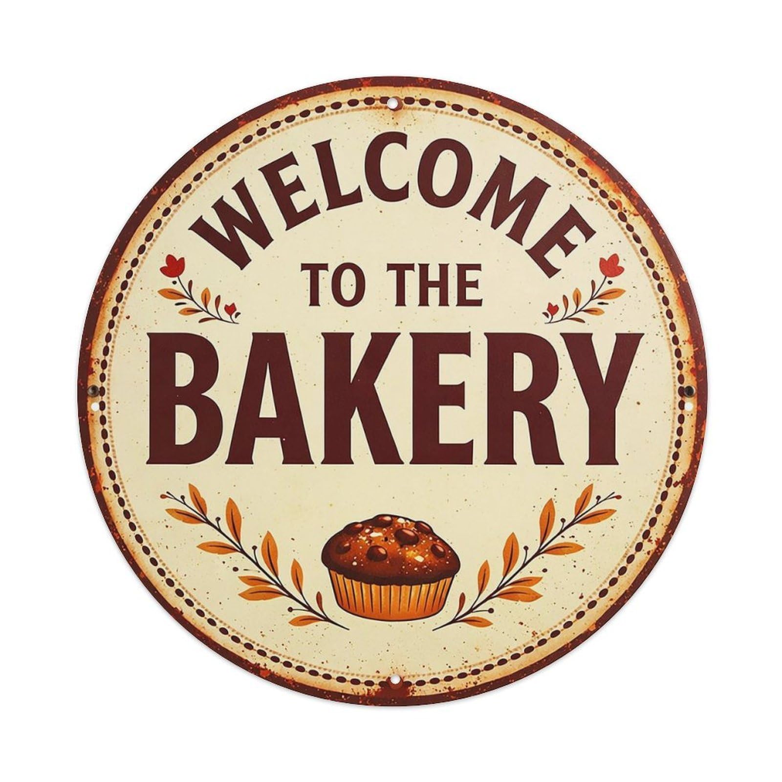 Welcome To The Bakery Sign Tin Sign Metal Poster Vintage Metal Signs for Home Man Cave Bar Cafe Kitchen laundry room Wall Decorations 8x8 inches