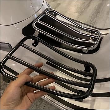 Motorcycle Foot Pedal Rear Suitcase Luggage Carrier Board Luggage Rack For V&espa GT GTS GTV 60 125 200 250 300 300ie gear shelf(Chrome)