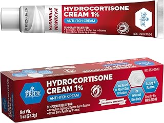 MED Pride Hydrocortisone Cream 1%, 1 oz – Maximum Strength Anti-Itch & Anti-Inflammatory Treatment for Eczema, Dermatitis, Rashes, Poison Ivy, Redness & Minor Skin Irritation
