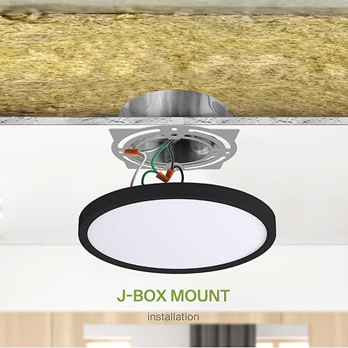 Miniatura 8 de ASD Luz LED redonda de montaje al ras de 9 pulgadas  18W 1460LM 3000-5000K 120V  3CCT, regulable, ultra delgada, listada por ETL  Lámpara de
