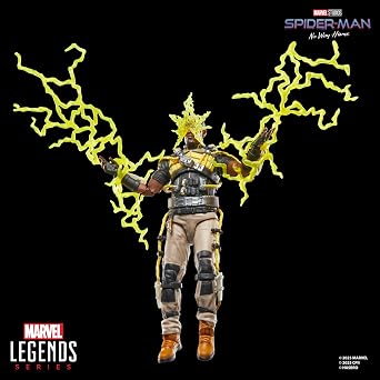 Marvel Legends Series Marvel’s Electro, Spider-Man: No Way Home Collectible 15-cm Action Figure, Blue and Yellow