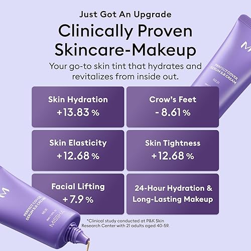 Miniatura 5 de MISSHA M PERFECT COVER SERUM BB CREAM No.21 - Beige claro con subtono frío, BB Cream de Cardi B Pick, tinte para la piel, hidratante tintado,