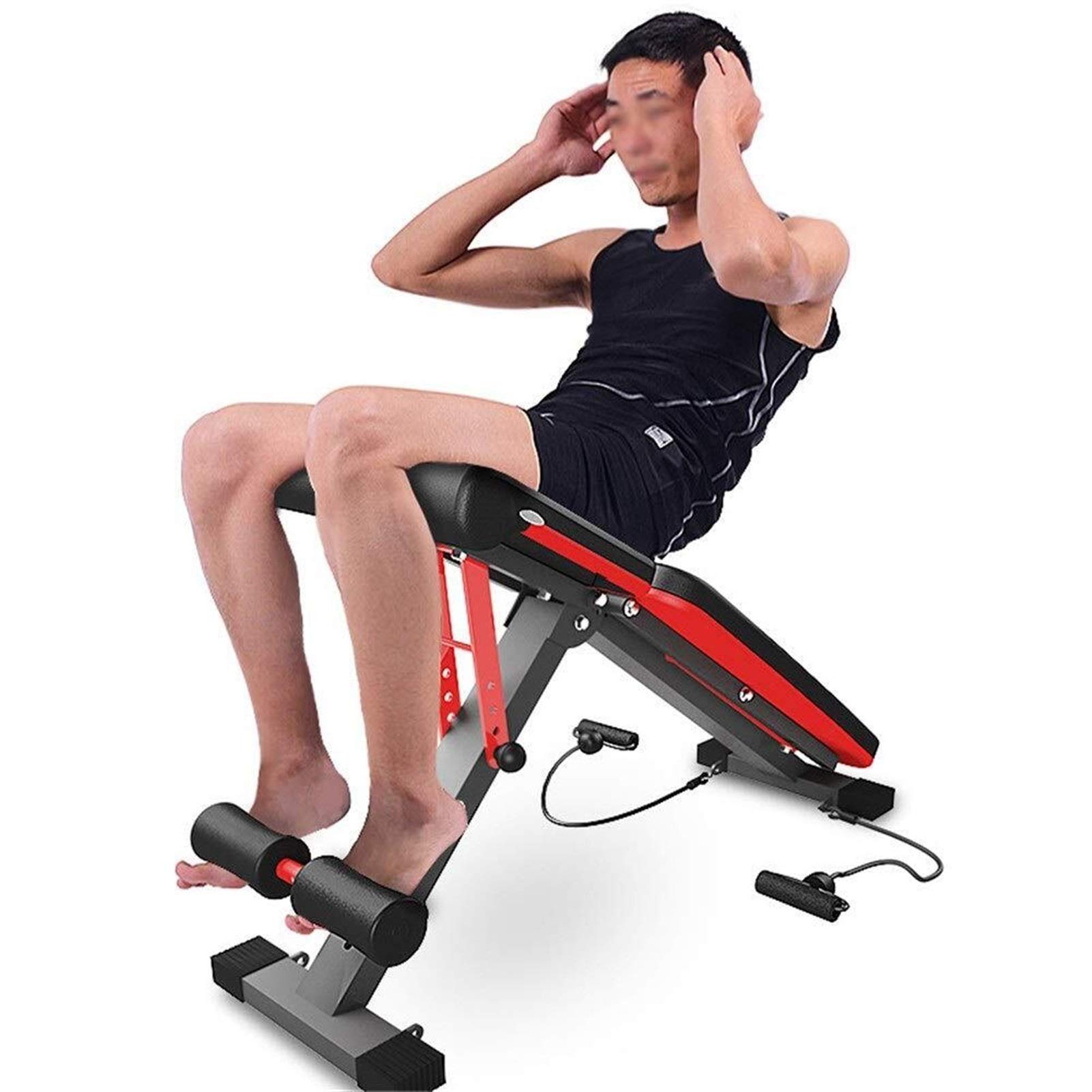 Sedia da Fitness Multifunzionale Regolabile per La Casa, per Allenamento con Manubri, Grande Sgabello Piatto, Attrezzatura Sportiva per Palestra Commerciale, Panca con Cu