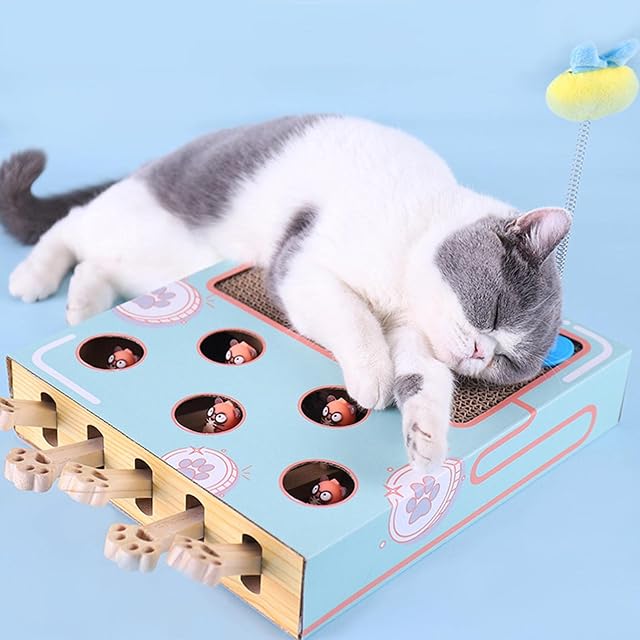 Foto 4 de 8 de Fowybe Juguete Rompecabezas para Gatos,Juguetes 3 en 1 para Cazar Ratones y Gatos
