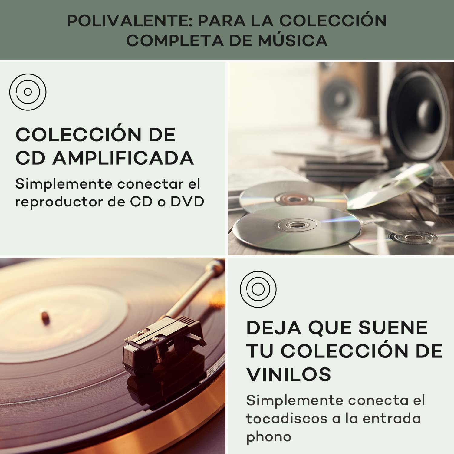 Auna Amplificador Audio Bluetooth para Equipo de Musica, Amplificador HiFi, AV y Control de Agudos y Bajo, Amplificadores Sonido con Subwoofer, 2 Canales de Audio y Altavoz con Mando a Distancia