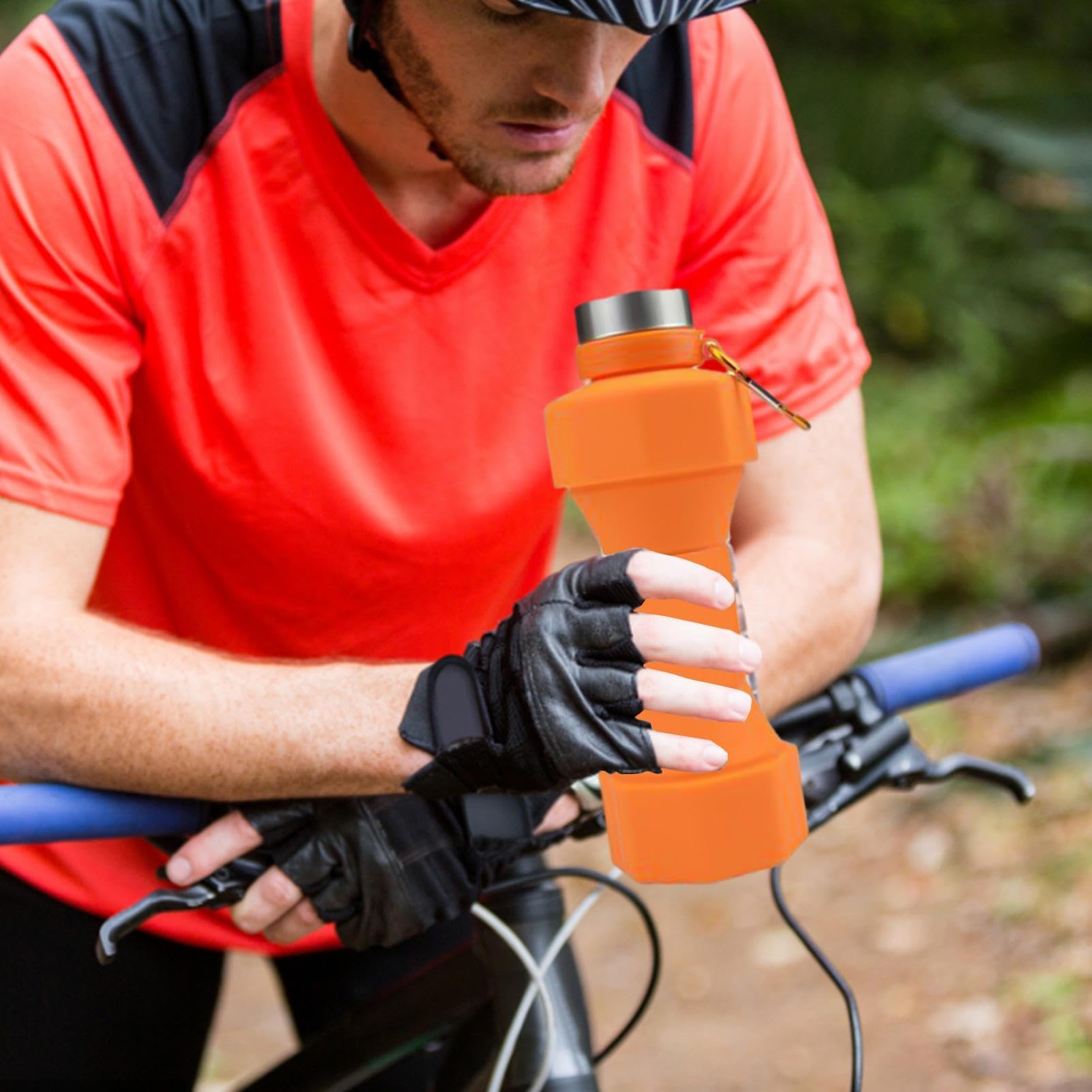 gobelet pliable, Bouteille d'eau légère for le sport, idéale for les voyages et activités de plein air | Accessoire avec haltères facile à transporter