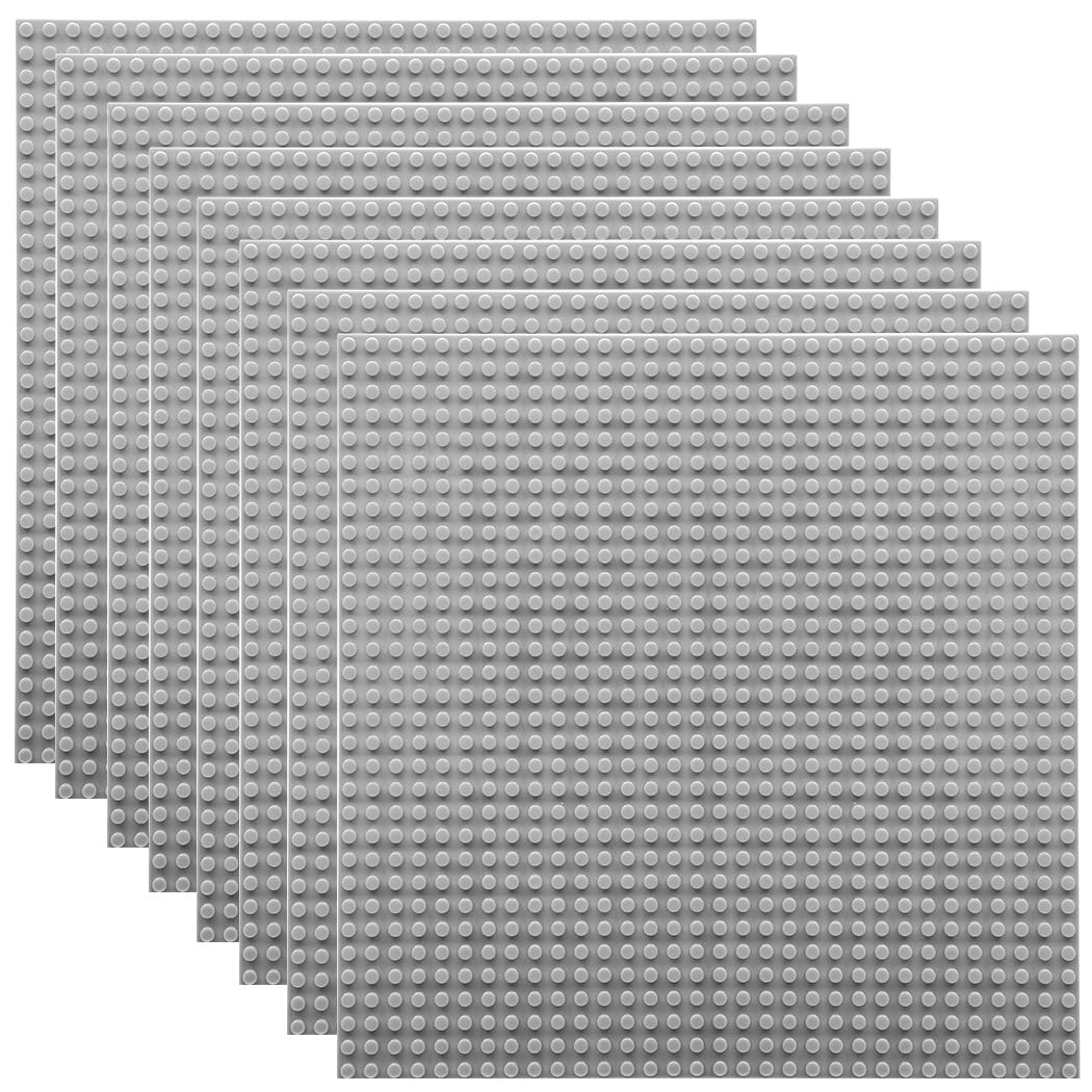 Set Da 8 Piastre Da Costruzione 25,5x25,5 Cm - Compatibili Con Mattoncini Lego® E Marche Classiche - Multicolore