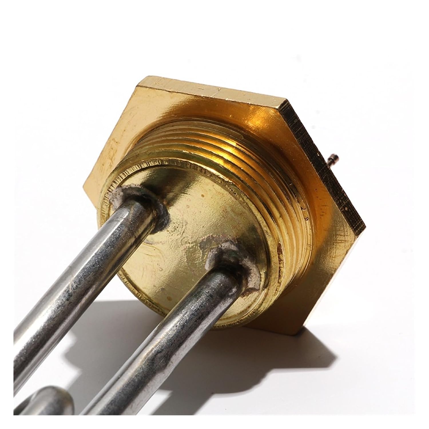 110V 220V DN32 Copper Thread Immersion Water Heating Element 1KW 1.5KW 2KW 2.5KW Solar Folded Heater Boiler for RV(110V 1KW 160mmL)