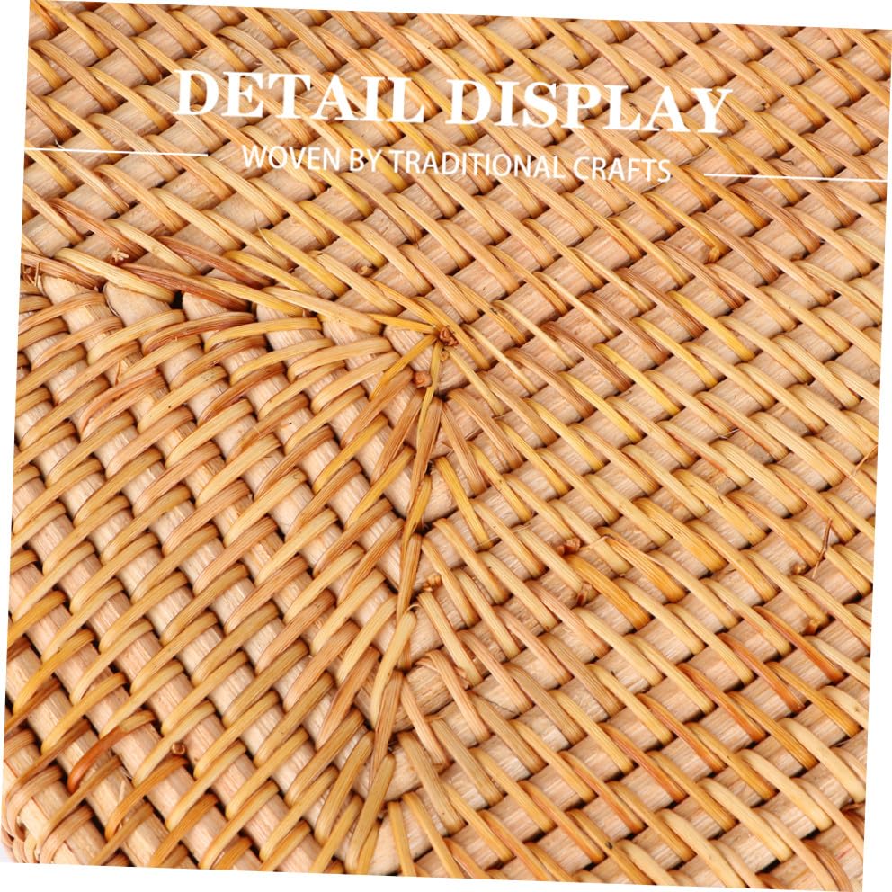 Panier de rangement rotin naturel portable carré pour maison - 5