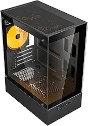 Gabinete Aquário Gamer Nuker V2 Pro,Mid-tower, Lateral Vidro Temp, 3 Fans, Black - Nuker V2 Pro