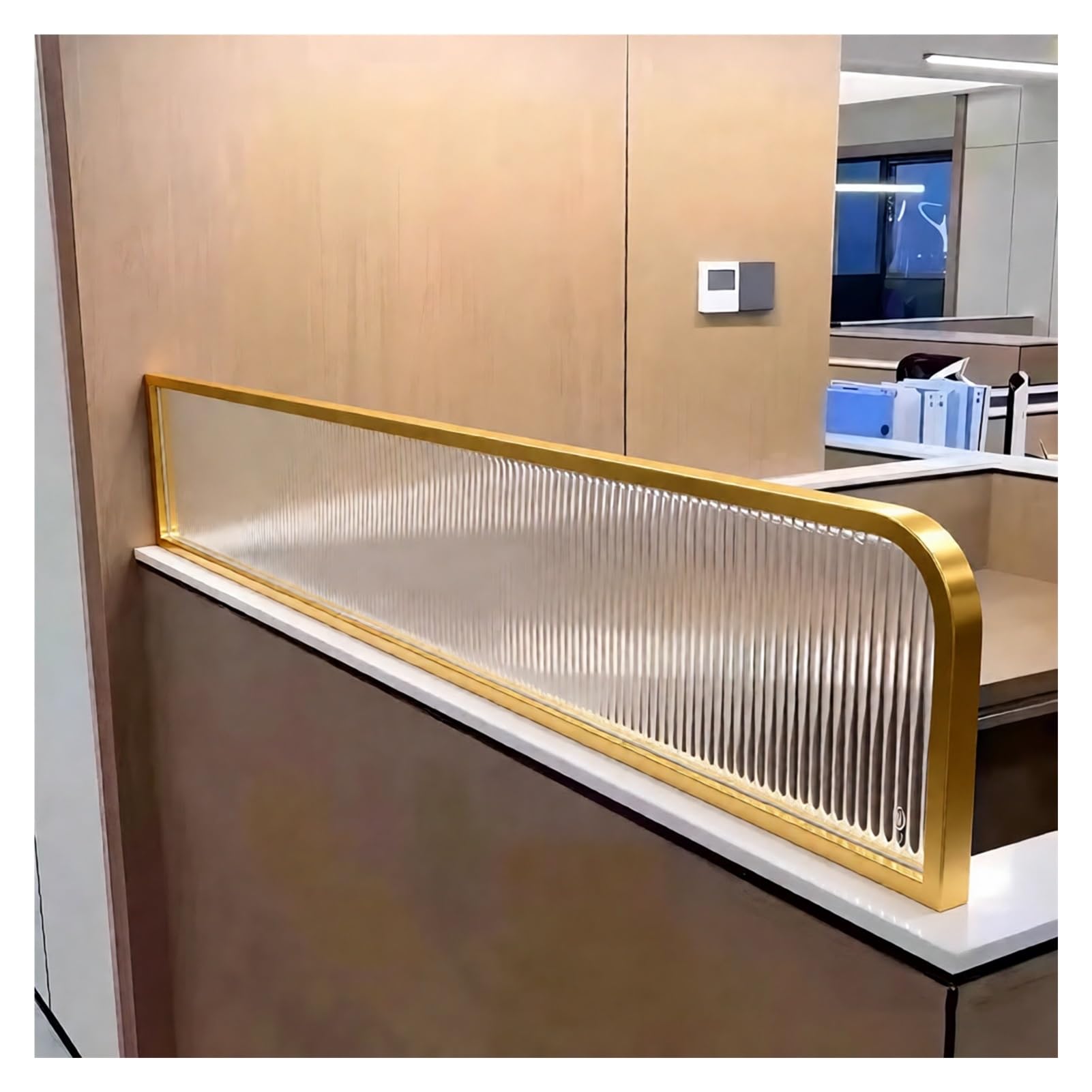 KLGFBDC Stainless Steel s for Offices & Restaurants Decorative Low Partitions Gold Desktop Dividers 30x60cm Enhance Space & Style Commercial Use