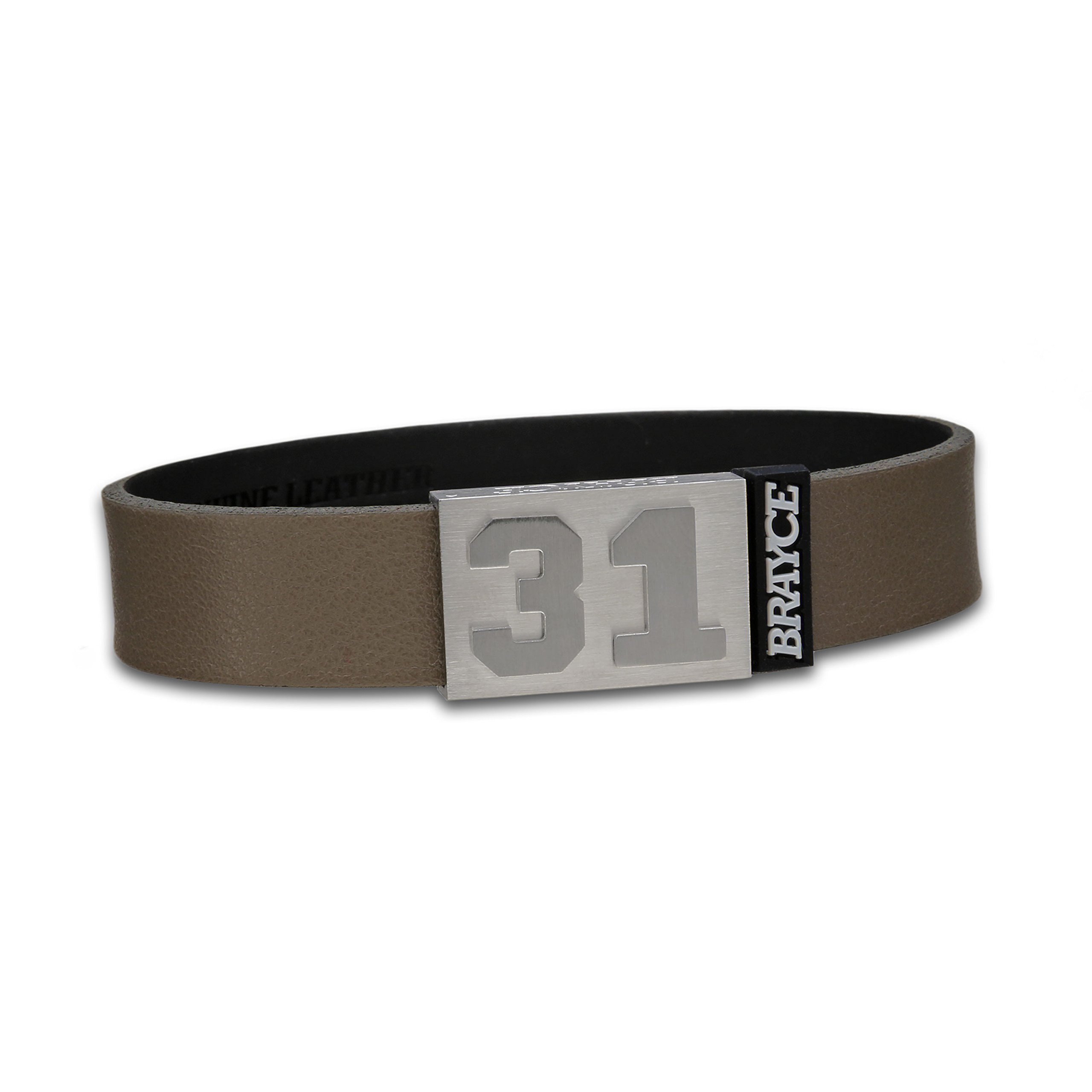 Bracciale Baseball BRAYCE Personalizzabile Con Numero Da 00 A 99 - Uomo E Donna, Acciaio 316L
