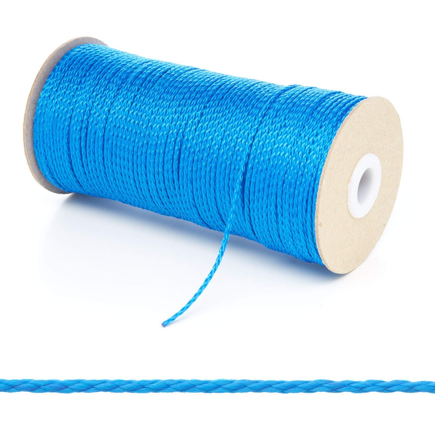 Kalsi Cords 1.5mm Thin Round Polypropylene Braided Rope Cut Length, Strong & Durable Poly Cord String for Haberdashery, Arts & Crafts, Pulley, DIY Projects (Royal Blue, 5 Metres Cut Length)
