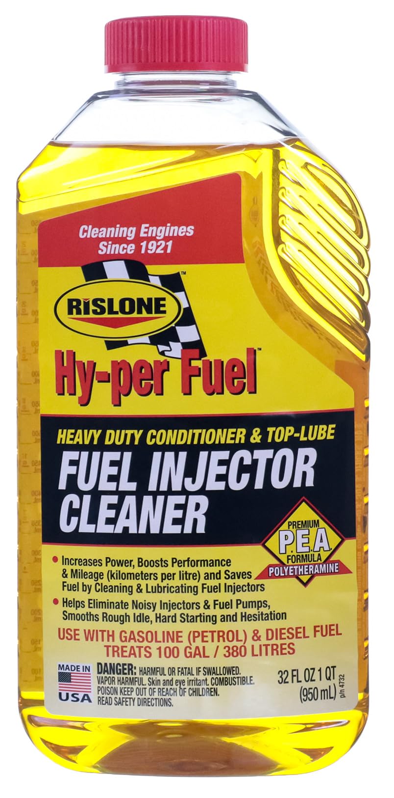 Rislone 4732 Fuel Injector Cleaner with Upper Cylinder Lubricant, 32 oz