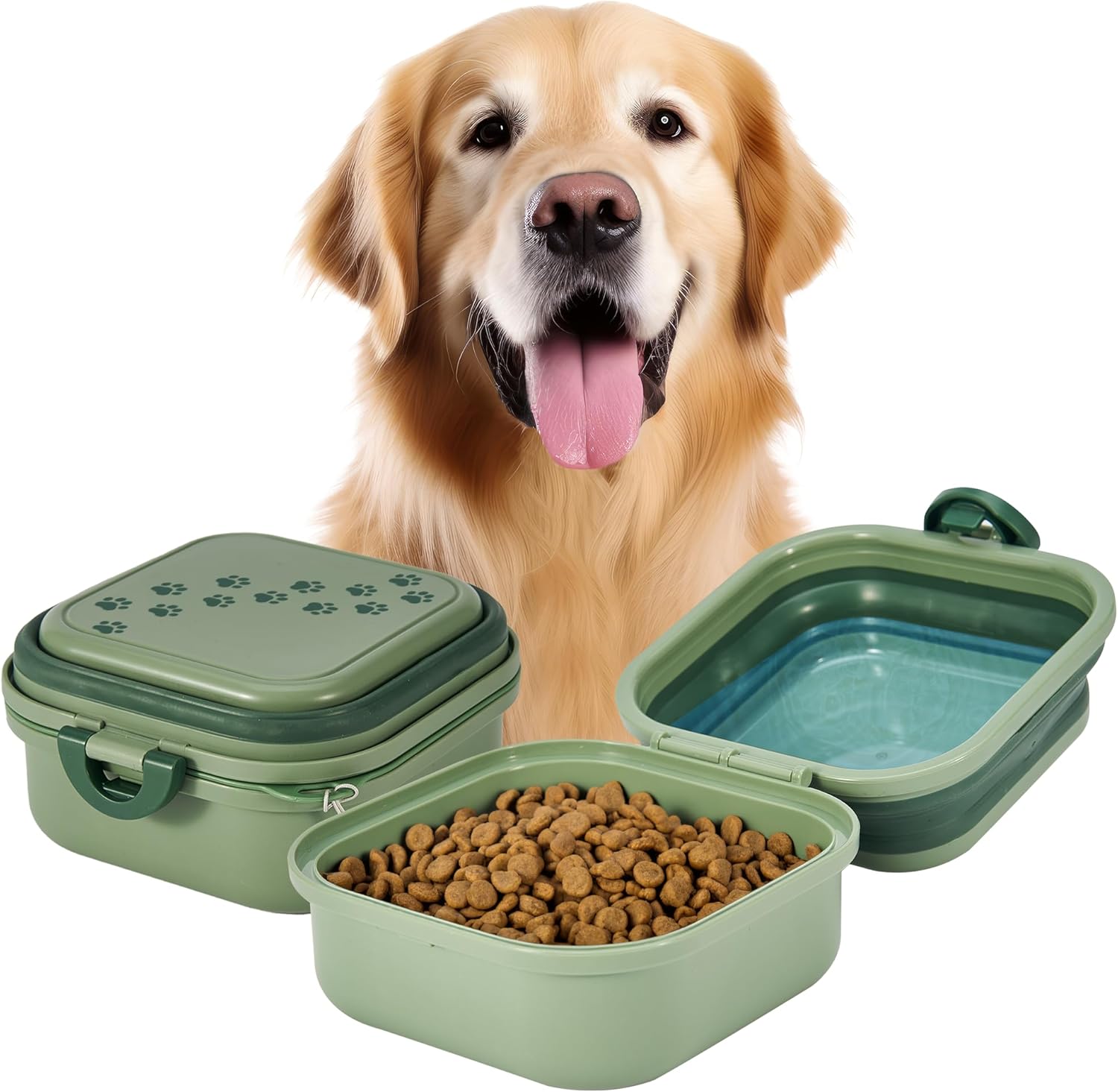 30oz Collapsible Dog Bowl – 2-in-1 Portable Food & Water Container 30oz Collapsible Dog Bowl – 2-in-1 Portable Food & Water Container