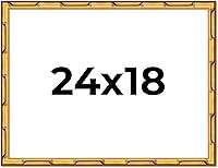 Vista 289 de Poster Palooza Marco de madera maciza de bambú dorado de 12 x 8 pulgadas con acrílico UV, respaldo de tablero de espuma y accesorios para colgar