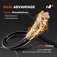 Vista 5 de A-Premium Sensores de desgaste de pastillas de freno de disco delanteras y traseras compatibles con BMW 528i, 535d, 535i, 550i, 640i, 650i