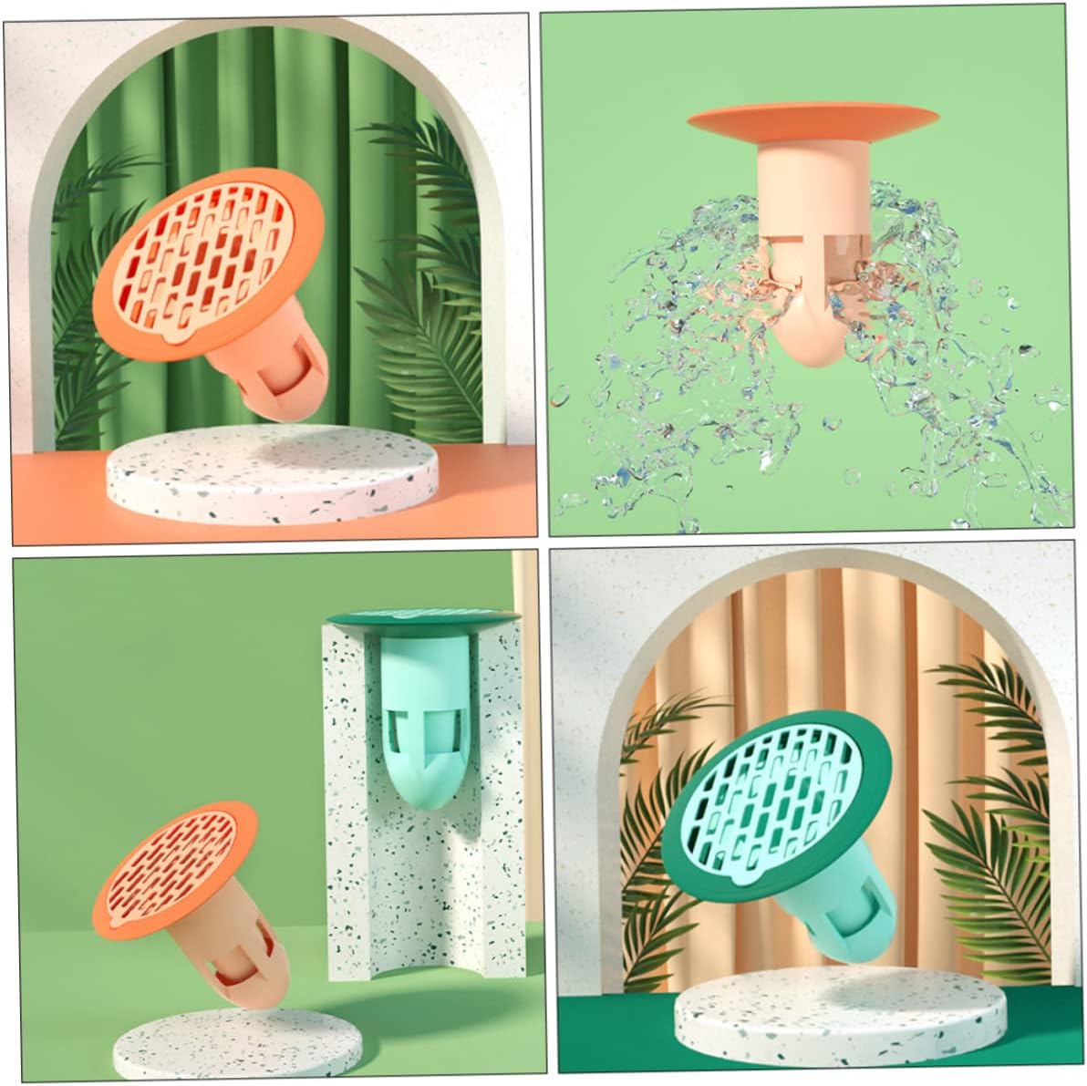 Bathroom Sink Strainer ，6pcs Advanced Drain Covers Bath Tub Shower Floor Preventer Kitchen Backflow