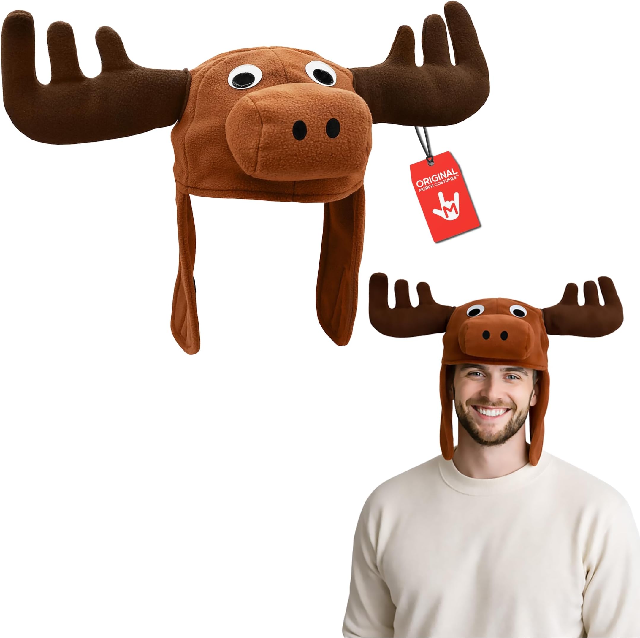 Morph Moose Headband, Animal Top Hat Headband For Women, Funny Hats, Crazy Hats Day, Animal Costume Adult