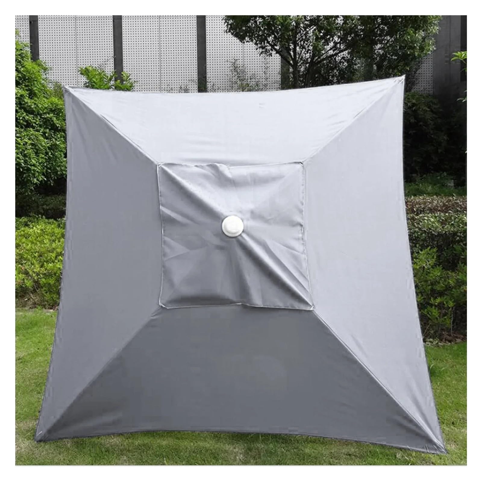 Parasol zewnętrzny pokrywa zamienna wodoodporny 2x2m baldachim przeciwsłoneczny na patio ogrodowy parasol bananowy bez ramki/słupa(Grey)