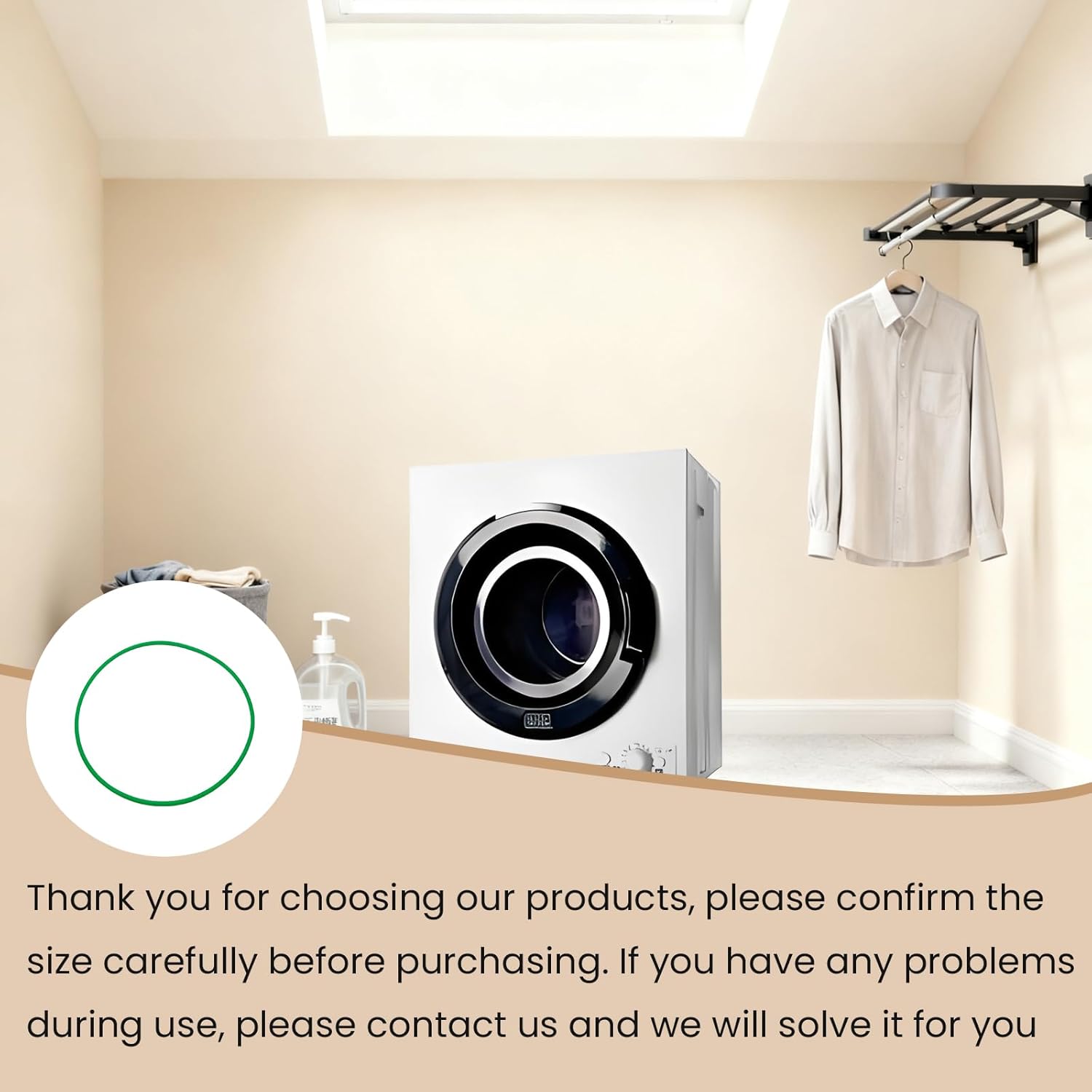 BCED26 seamless compact portable Dryer blower fan belt compatible with Black & Decker BCED26，Mini Compact Dryer Fan Belt 1 pcs