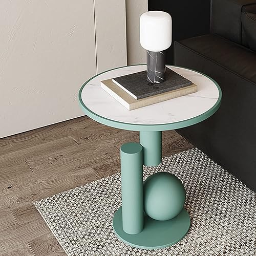 Miniatura 4 de Mesa de Centro Mesa de centro creativa de pizarra de 21.7 pulgadas de altura, mesa auxiliar para sofá, marco de metal, moderna y minimalista, mesita