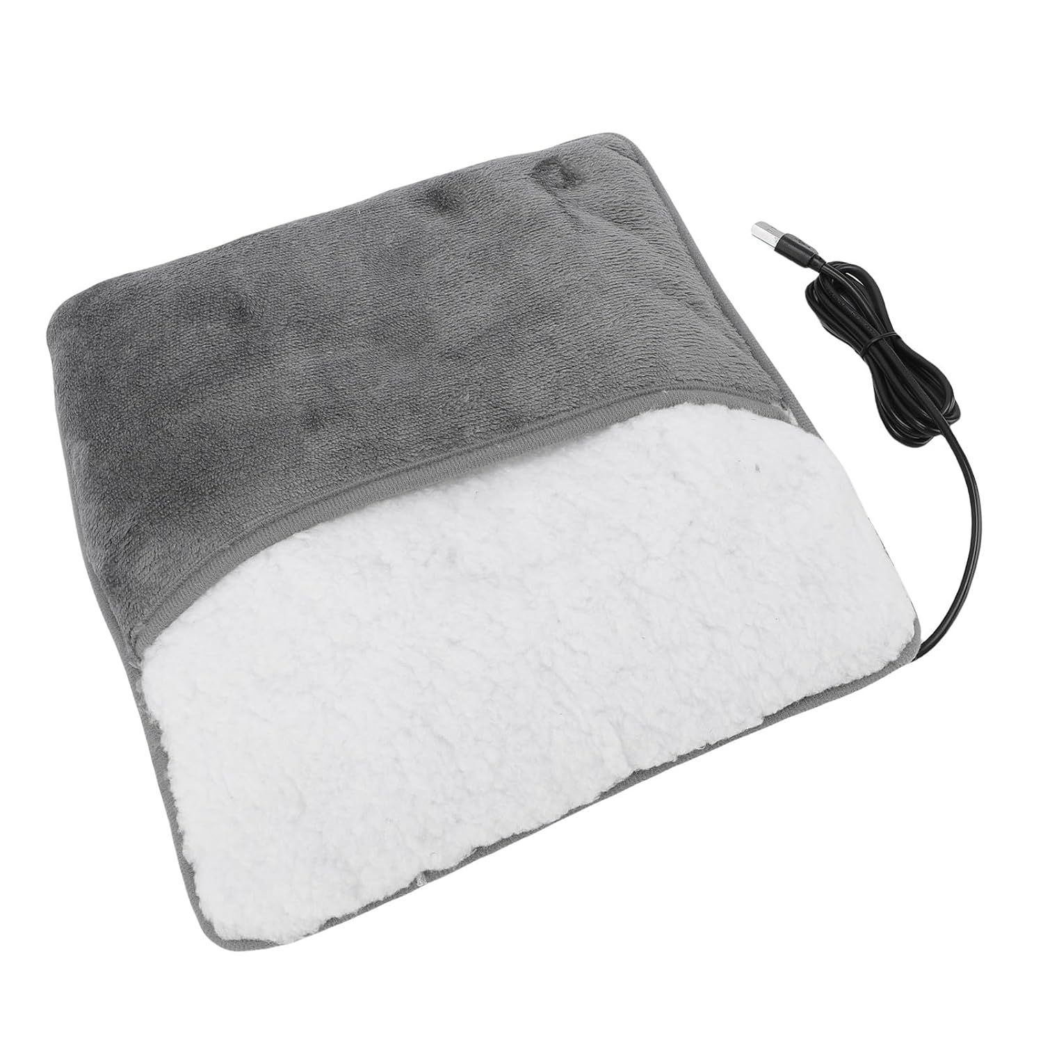 Brrnoo Electric Foot Warmer, USB Powered Soft Fleece Heating Pad with Smart Thermostat, for Feet Hands Waist Abdomen Home Office Use