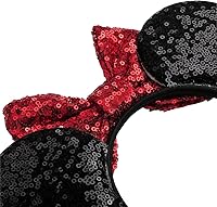 Vista 272 de FANYITY Orejas de ratón, diadema de lentejuelas con orejas de ratón para niños, niñas y mujeres (MN)