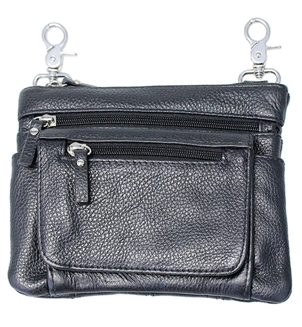 Amazon.com: Extra Large Black Leather Double Clip Pouch Hip  display picture 2