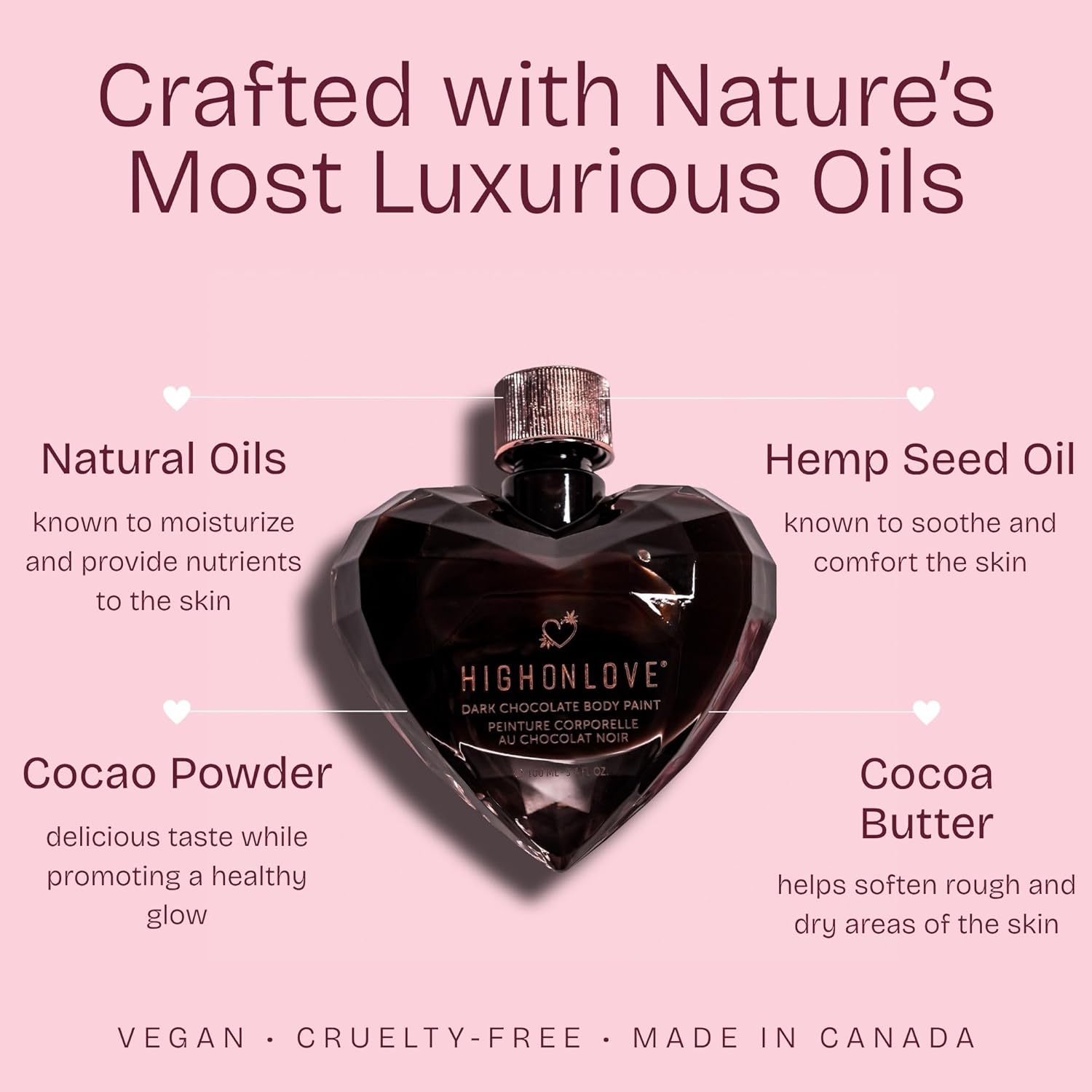 Dark Chocolate Body Paint - Vegan, All Natural Body & Face Paint Made with Real Cocoa and Hemp Seed Oil - Ingestible, Easy to Clean & Safe for Sensitive Skin (100ml)