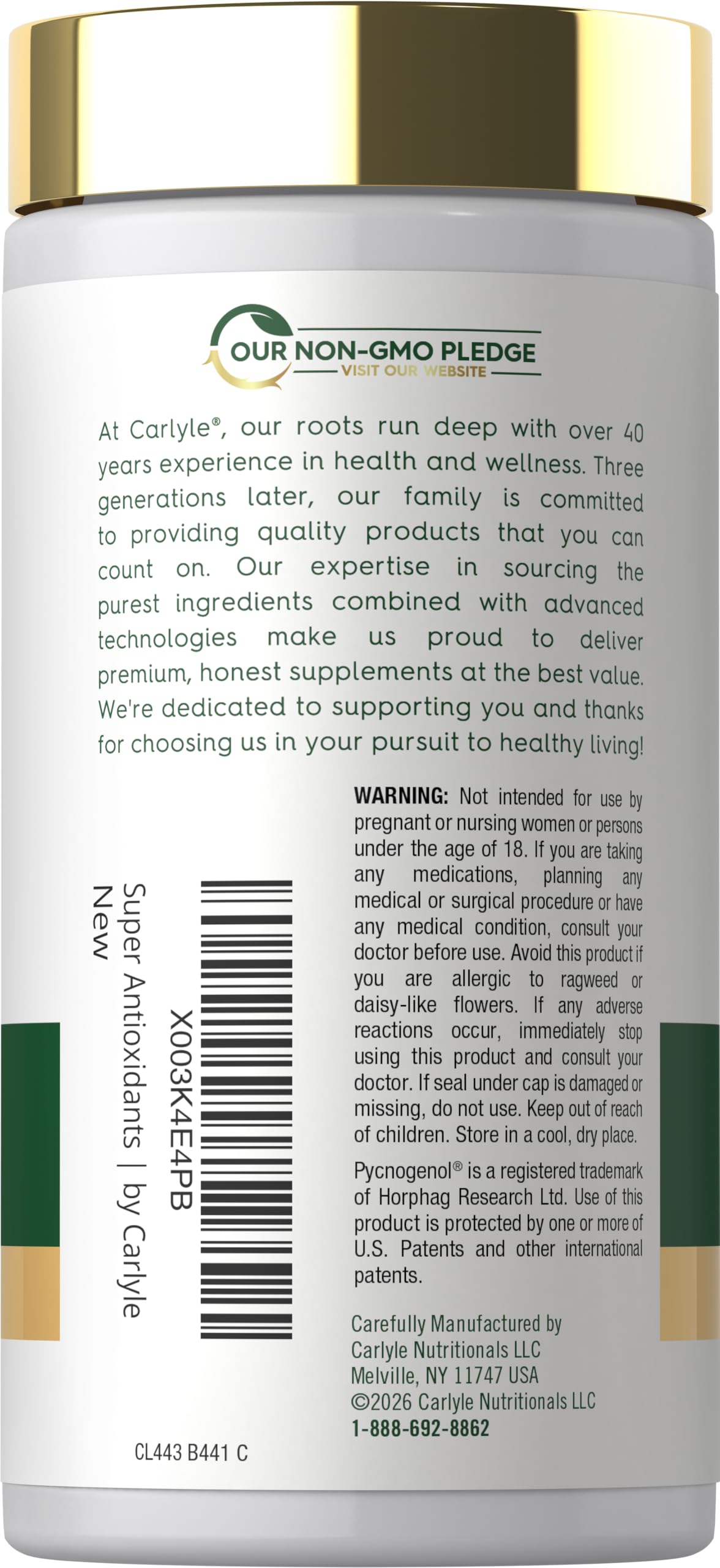 Carlyle Antioxidants Supplement | 100 Caplets | Nutritional Complex — Amazon image 3