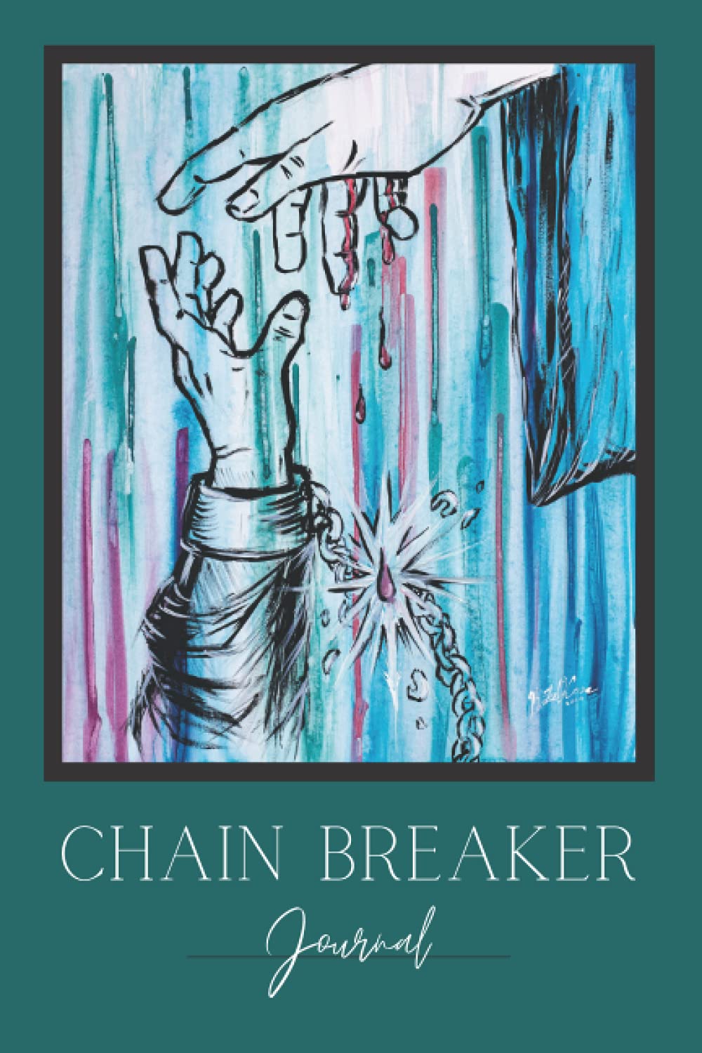 Chain Breaker Christian Writing Journal Notebook with Scripture for addiction recovery, depression, anxiety, ministry, encouragement, hope
