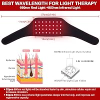 JOBYNA Infravörös Terápiás Lámpa 660nm & 850nm LED Fénnyel Nyak Kar Csukló Boka Fájdalom Kezelésére Állítható Hőmérséklet 3