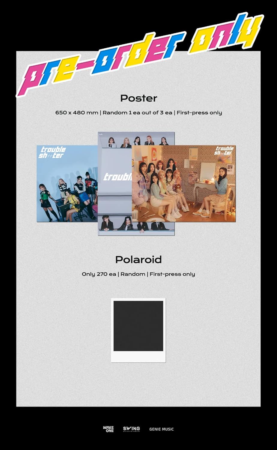 DREAMUS Kep1er - TROUBLESHOOTER 3rd Mini Album+Folded Poster (k+mindinght+Daydream ver. Set) (VDCD6928)