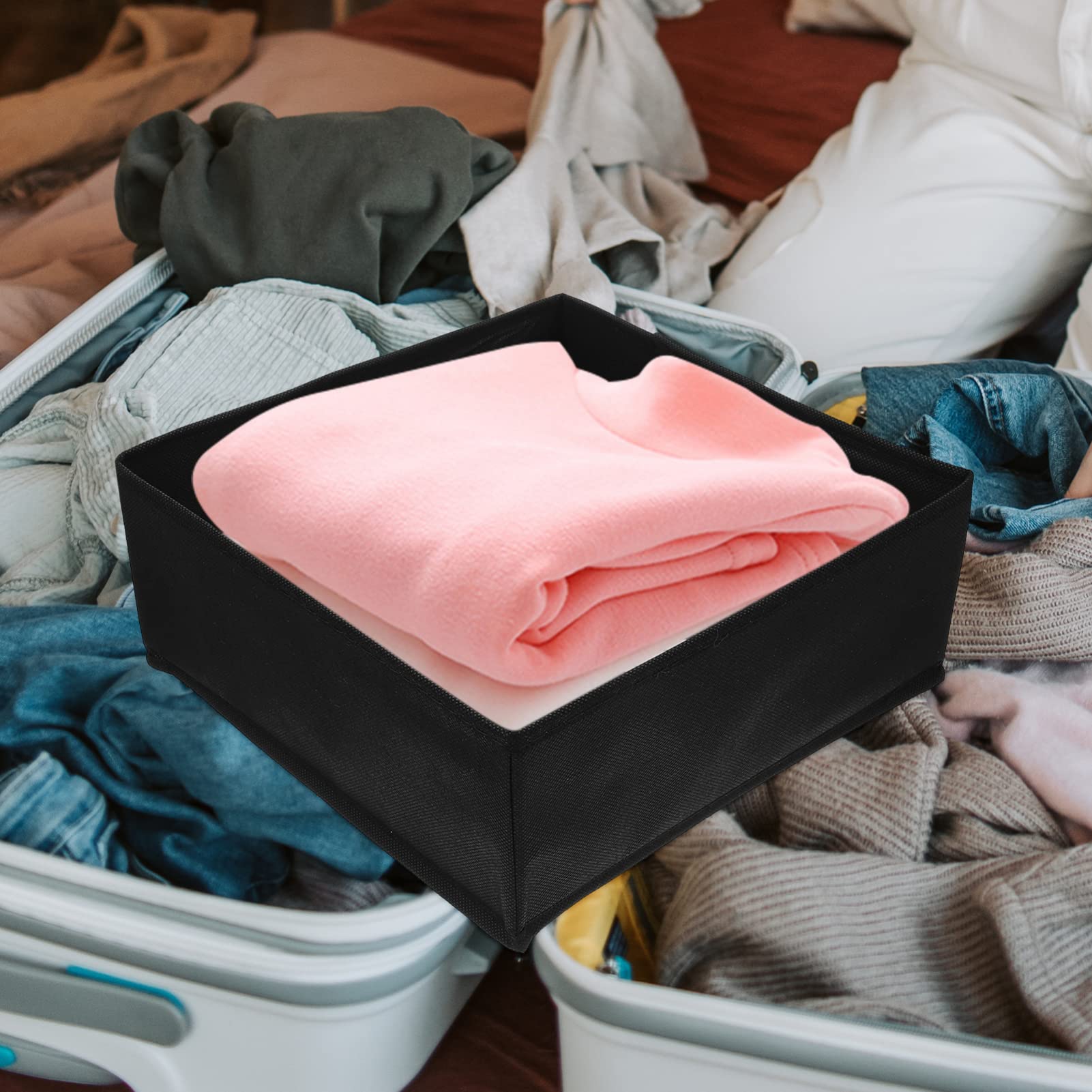 PRETYZOOM 6 Contenitori Per Cassetti in Tessuto Non Tessuto Per Organizzare Biancheria Intima E Calzini Scatole Portaoggetti Pieghevoli in Tessuto Contenitori Multifunzionali Per Guardaroba