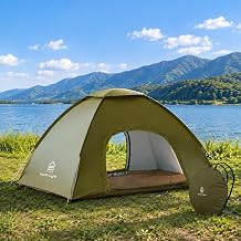 Hidemasa Pop-Up Tent, One-Touch Tent, UV Protection, Portable, UV Protection, Lightweight, Highly Water Resistant, Breathable, Width 78.7 x Height 47.2 inches 200 x 120 cm, Outdoor Camping Equipment