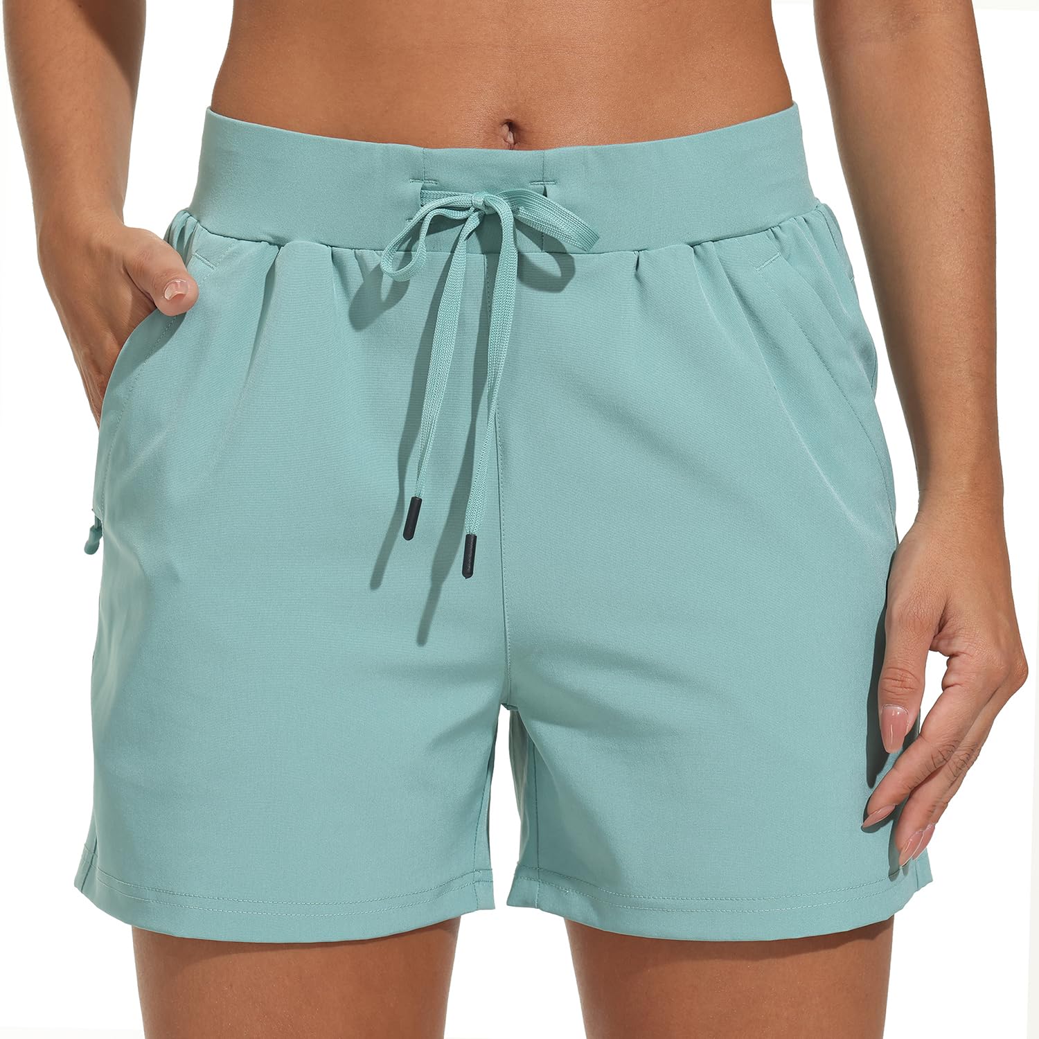 VAYAGER Wanderhose Damen Kurz 4" Wandershorts Sommer Sports