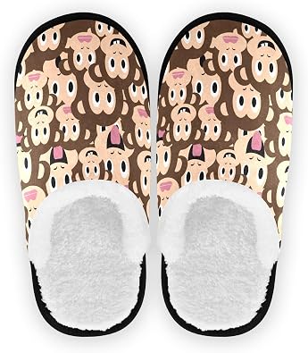 Slippers for Womens Mens Fuzzy House Shoes Warm Nonslip Cozy Indoor Travel Slippers