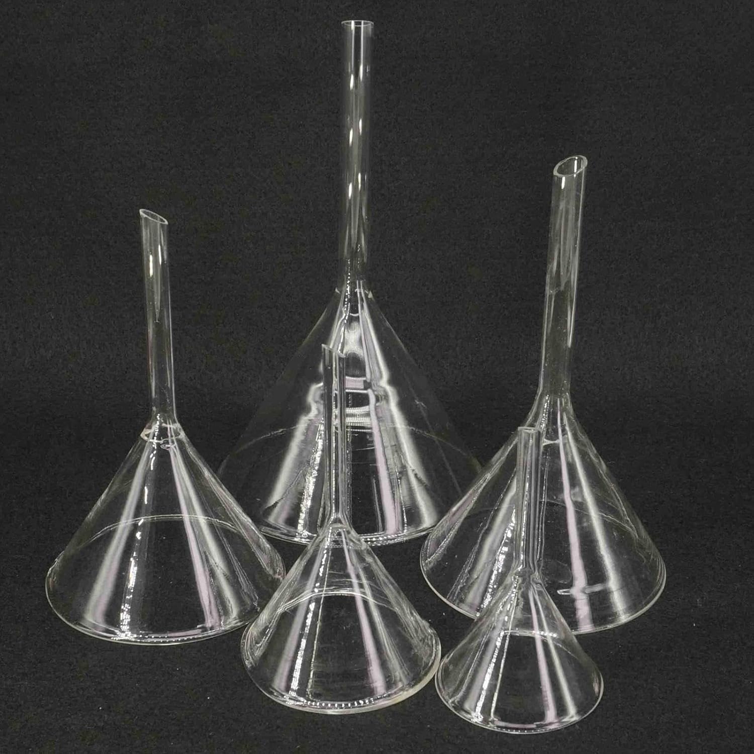 75/90/100/120mm Borosilicate Glass Funnel - Lab Triangle Funnel for Precise Liquid Transfer(100mm)