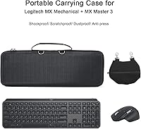 Vista 3 de RAIACE Estuche de almacenamiento duro compatible con Logitech MX Keys S/MX Keys Teclado inalámbrico iluminado avanzado.