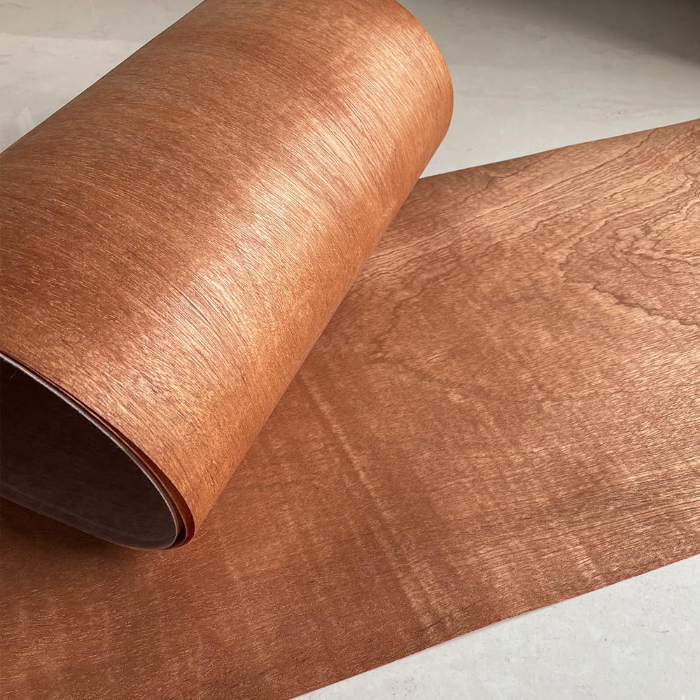Chapa de sapeli Natural de 35cm de Ancho, Hoja Fina de Madera, Altavoz Artesanal, Guitarra, Muebles de renovación Hechos a Mano, Panel de Piel de 240cm